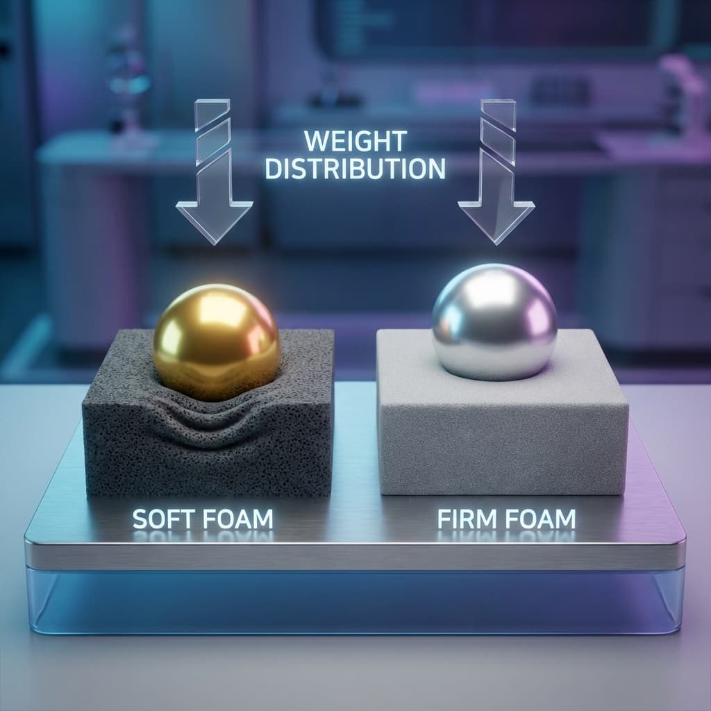 Hero image for the guide 'The Goldilocks Algorithm: Mattress Firmness Guide', a buying guide resource designed to improve sleep quality through data-backed advice.