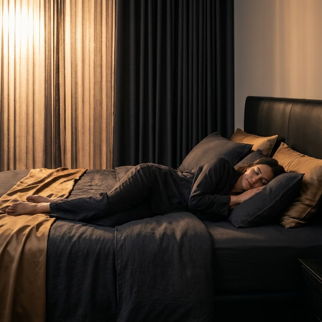 Hero image for the guide 'What Is the Healthiest Sleep Position?', a health resource designed to improve sleep quality through data-backed advice.