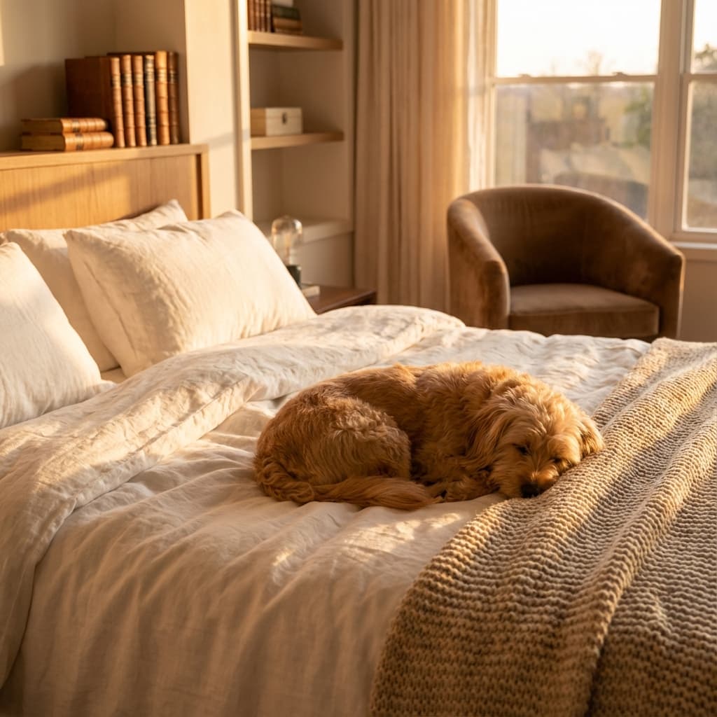 Hero image for the guide 'The Science of Snuggling: Sleep with Pets', a wellness resource designed to improve sleep quality through data-backed advice.