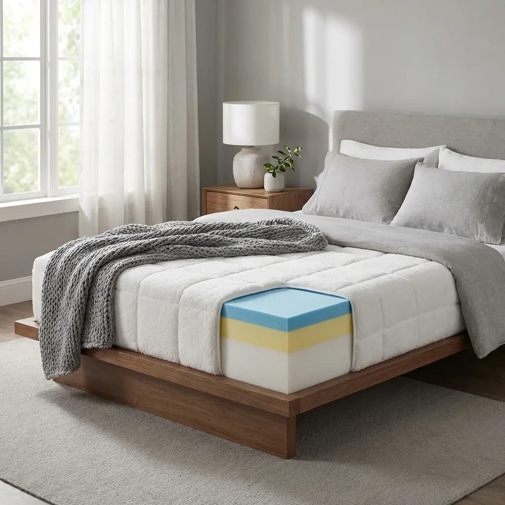 The Nectar Classic mattress, showcasing its multi-layer memory foam construction designed for motion isolation and a plush 'hug' feel.