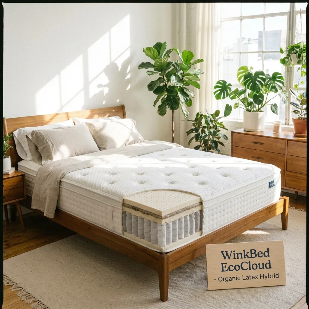 WinkBed EcoCloud latex hybrid mattress with organic cotton cover